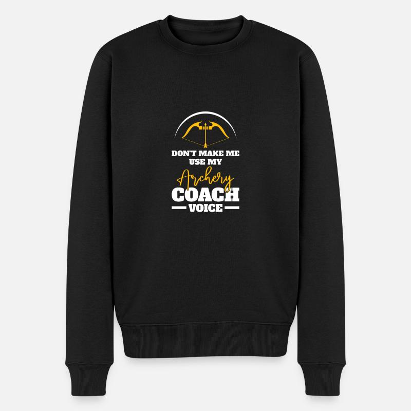Bogenschießen-Trainer - Männer Premium Bio Pullover - Schwarz