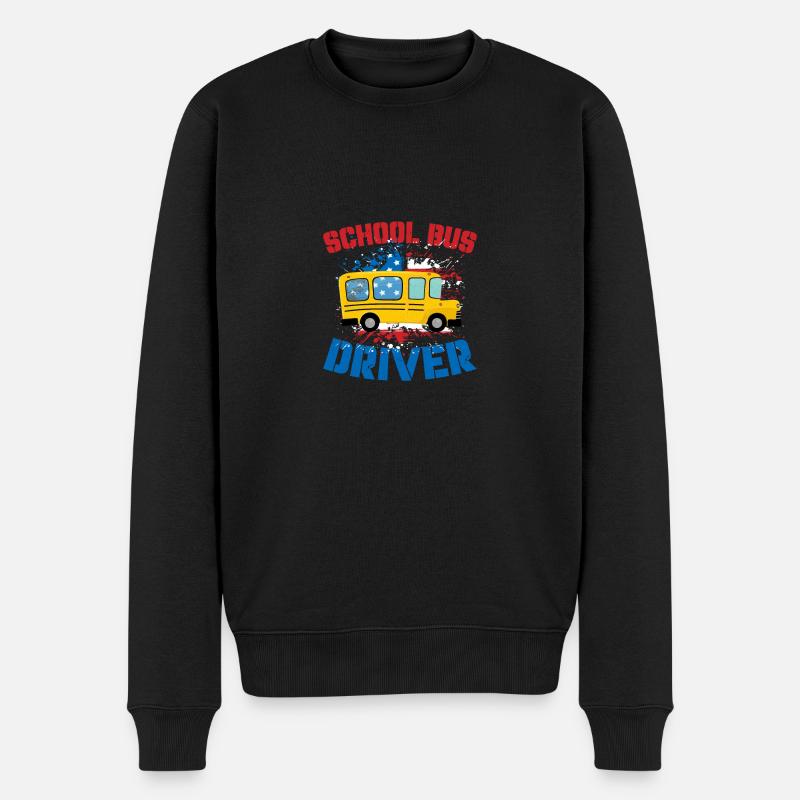 Busfahrer Schulbusfahrer - Männer Premium Bio Pullover - Schwarz
