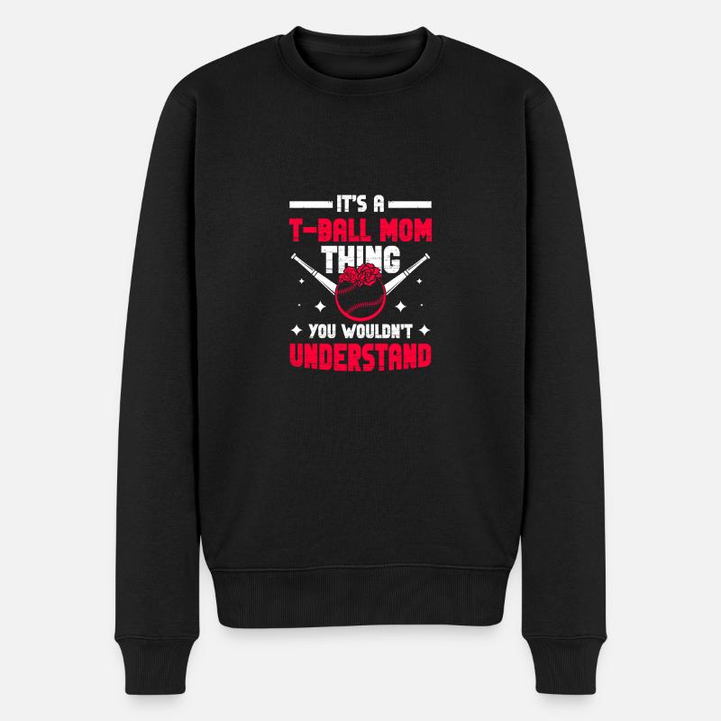 Teeball Tee Ball Tball Mom - Männer Premium Bio Pullover - Schwarz