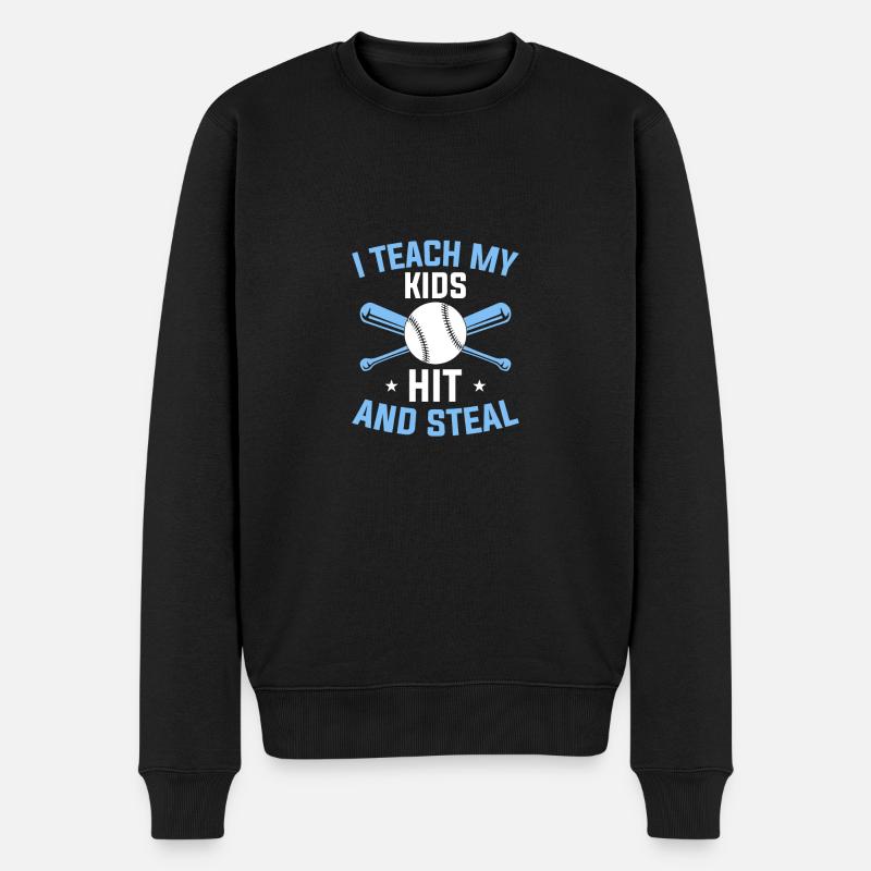 Baseball Mama - Männer Premium Bio Pullover - Schwarz