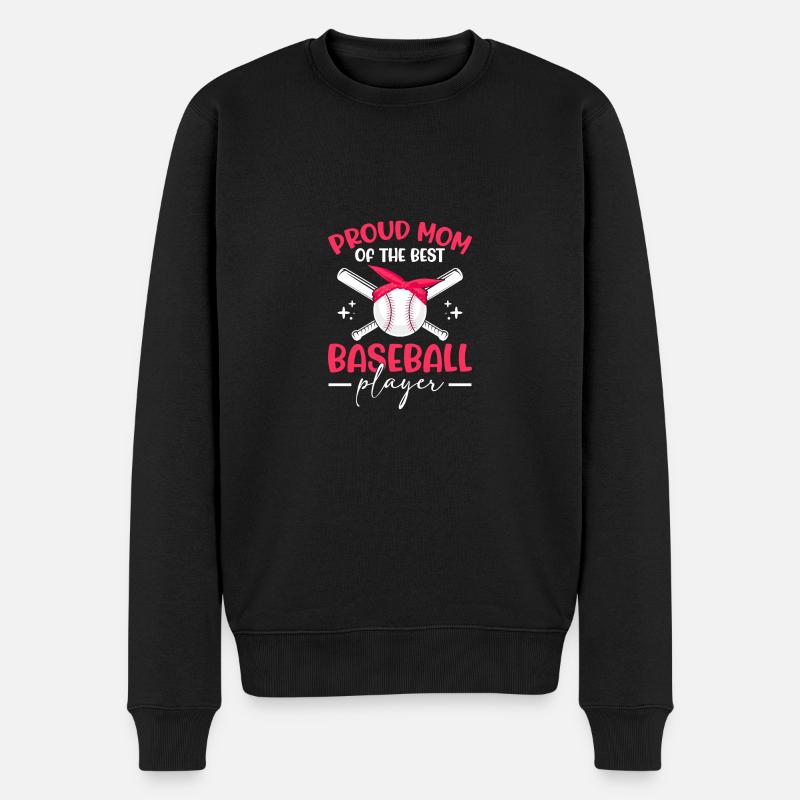 Baseball Mama - Männer Premium Bio Pullover - Schwarz