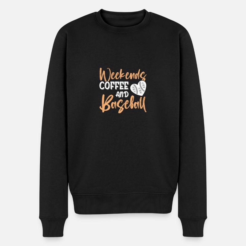 Baseball Mama - Männer Premium Bio Pullover - Schwarz