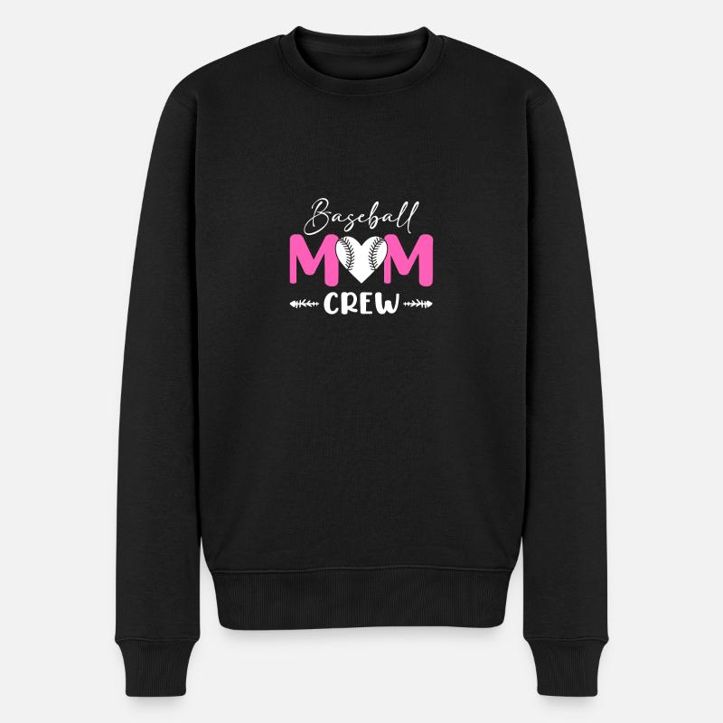 Baseball Mama - Männer Premium Bio Pullover - Schwarz