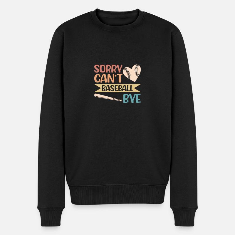 Baseball Mama - Männer Premium Bio Pullover - Schwarz