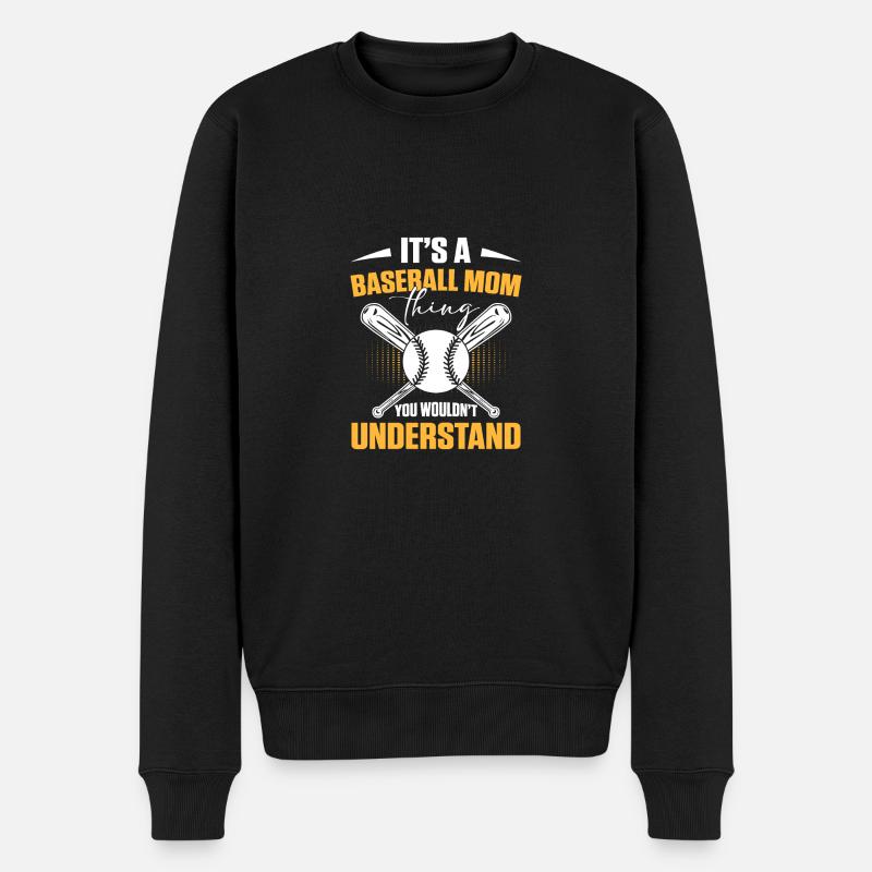 Baseball Mama - Männer Premium Bio Pullover - Schwarz