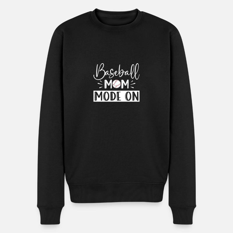 Baseball Mama - Männer Premium Bio Pullover - Schwarz
