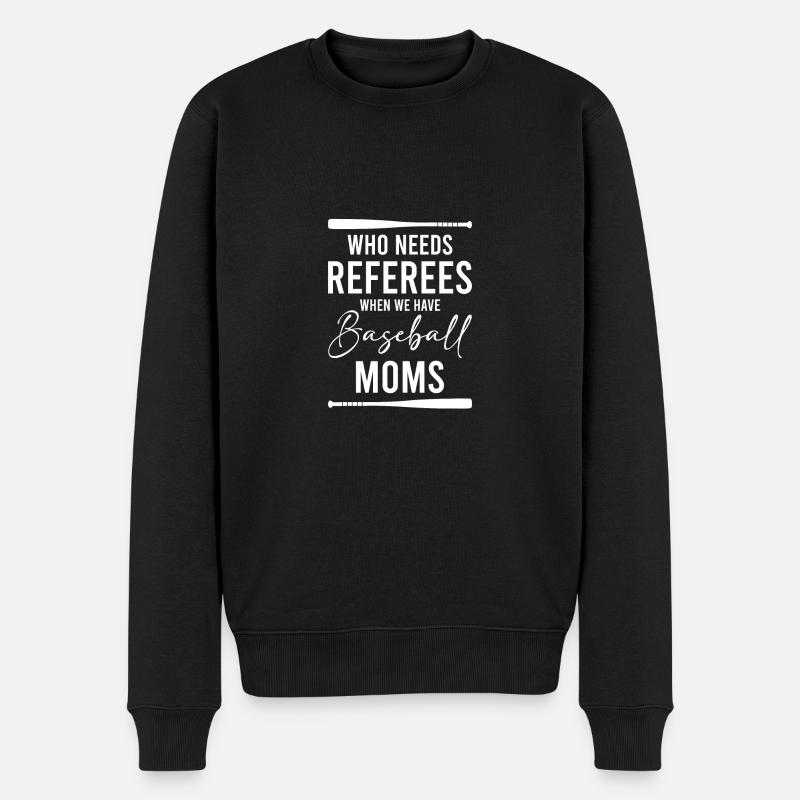 Maman baseball - Pull Premium bio Homme - noir