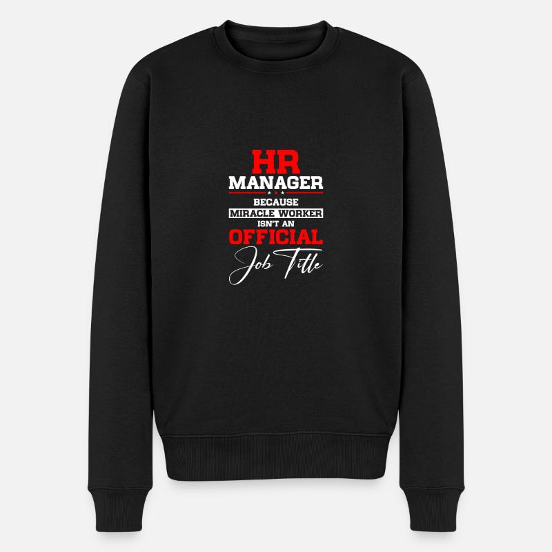 Responsable RH Ressources Humaines - Pull Premium bio Homme - noir