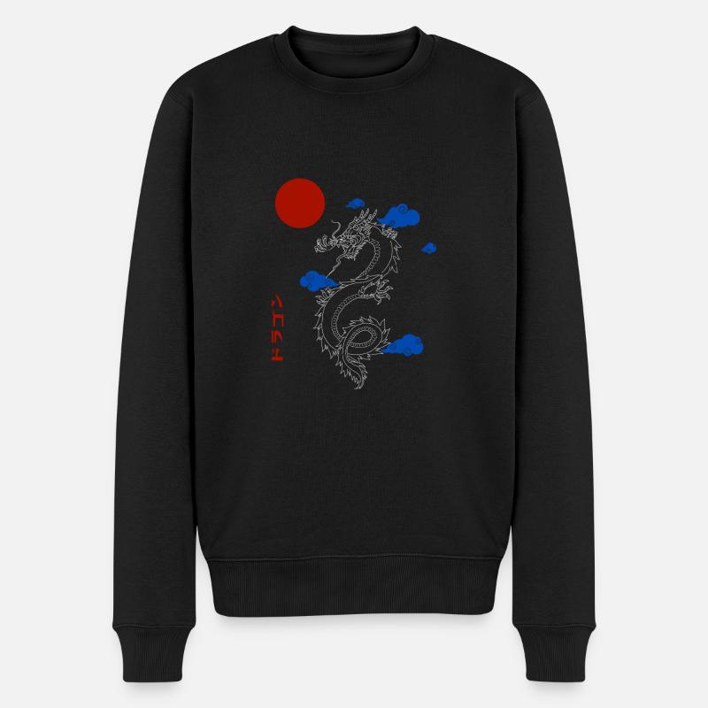 Dragon - Männer Premium Bio Pullover - Schwarz