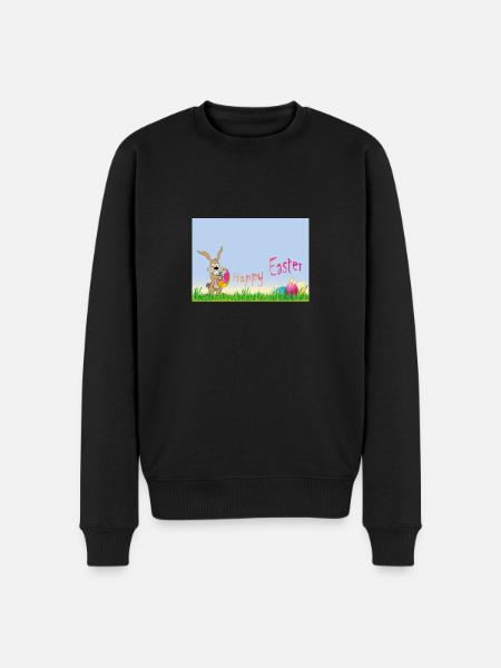 Frohe Ostern - Männer Premium Bio Pullover - Schwarz