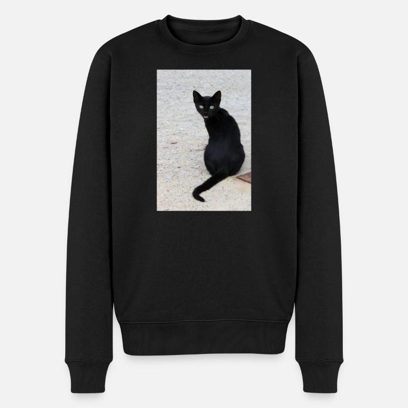 Chat noir - Pull Premium bio Homme - noir