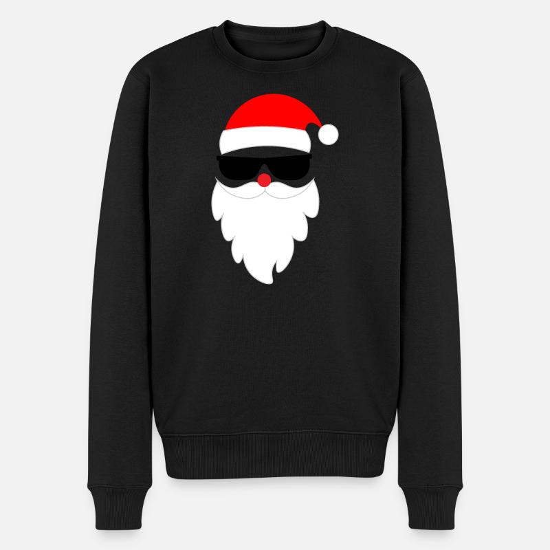 Père Noël cool Père Noël - Pull Premium bio Homme - noir