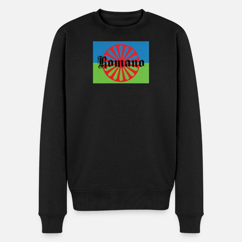Lennyromanoflag - Männer Premium Bio Pullover - Schwarz