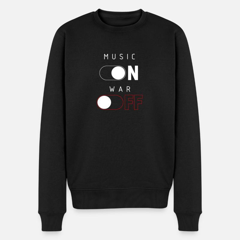 Musique ON/OFF — Contraste Guerrier - Pull Premium bio Homme - noir