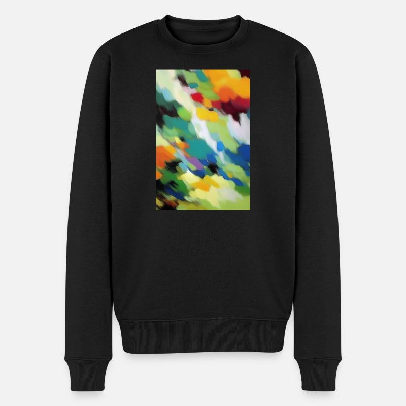 Muster und Formen - Männer Premium Bio Pullover - Schwarz