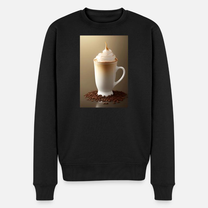 Café, grains de café - Pull Premium bio Homme - noir