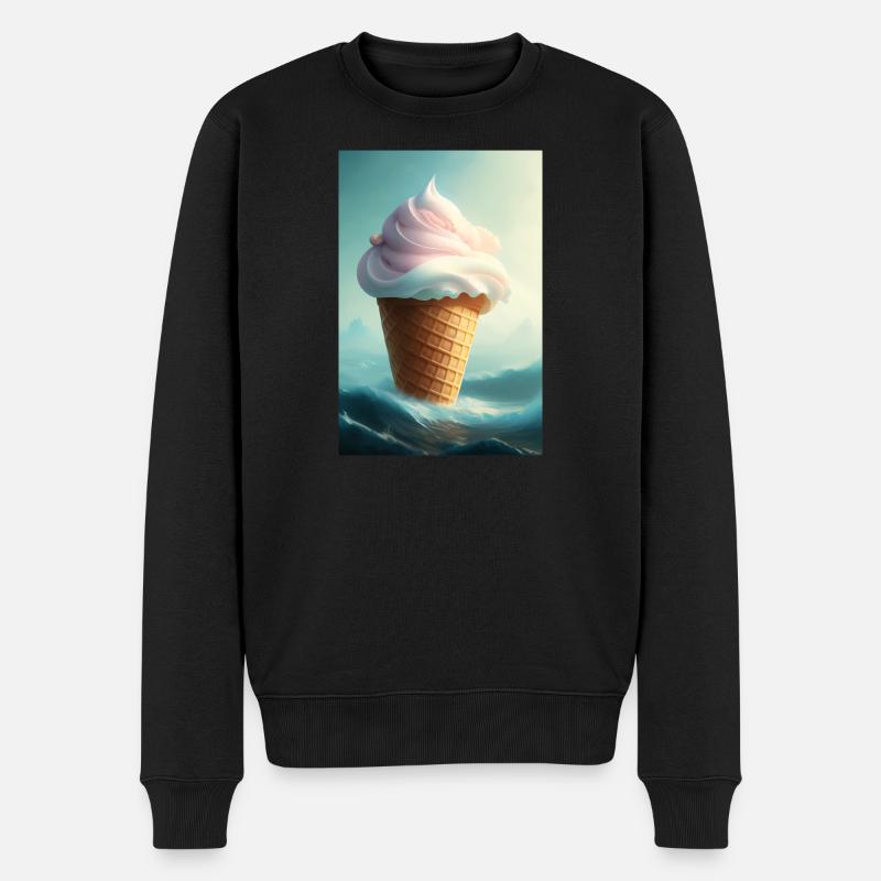 Eiscreme - Männer Premium Bio Pullover - Schwarz