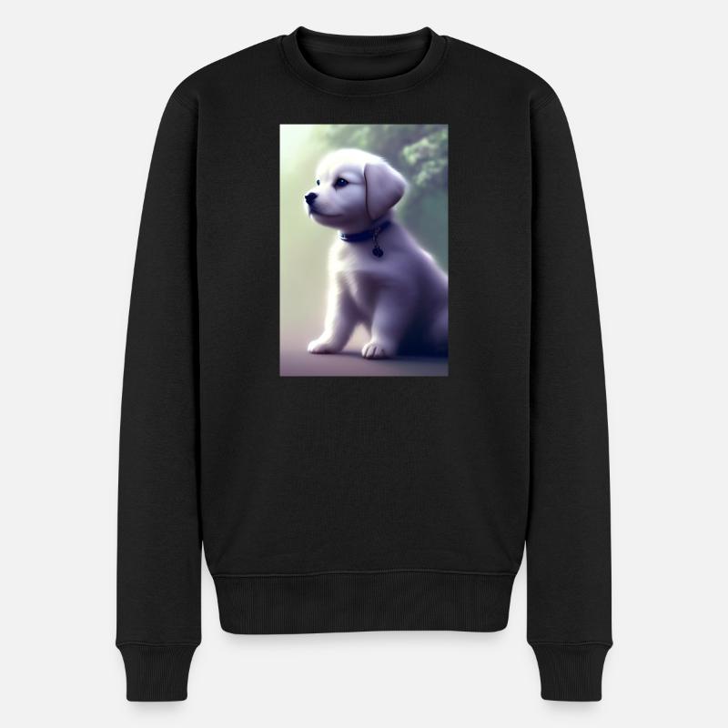 Baby Hund - Männer Premium Bio Pullover - Schwarz