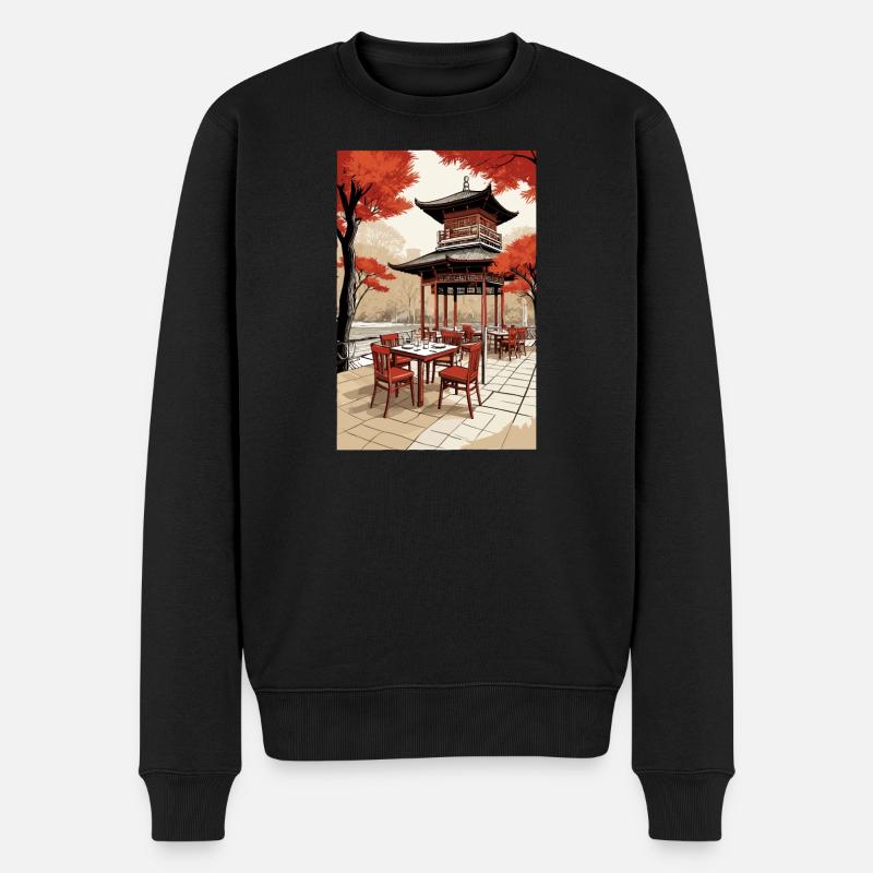 Café asiatique - Pull Premium bio Homme - noir