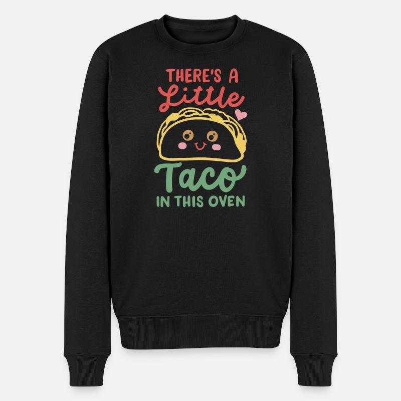 Schwangerschaftsankündigung Cinco de Mayo - Männer Premium Bio Pullover - Schwarz