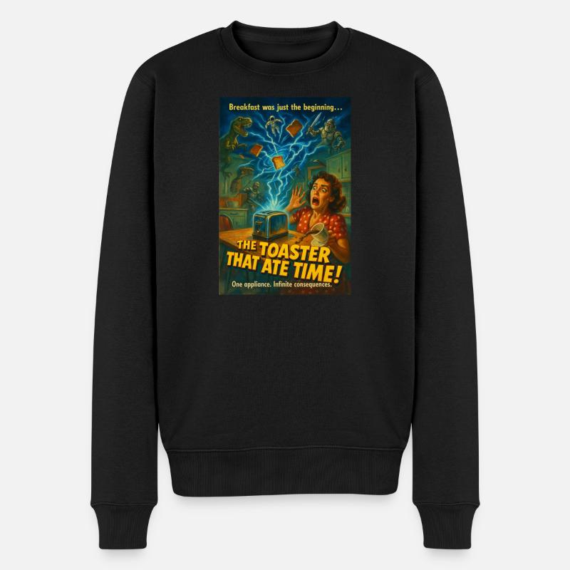 Zeitfresser Toaster (The Toaster That Ate Time) - Männer Premium Bio Pullover - Schwarz