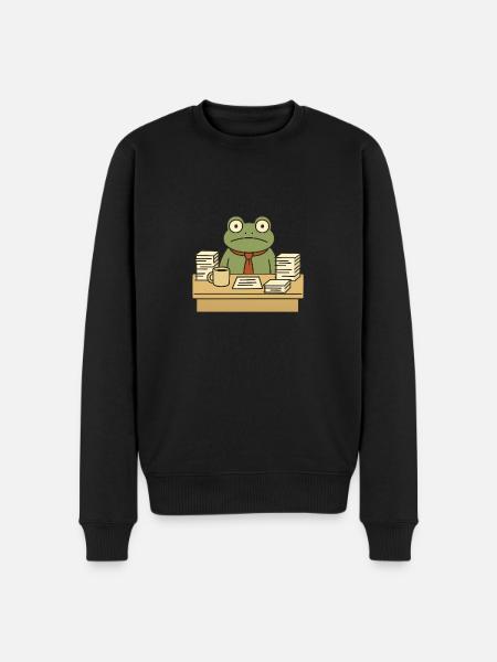 Business Frog - Men's Premium Organic Jumper - black
