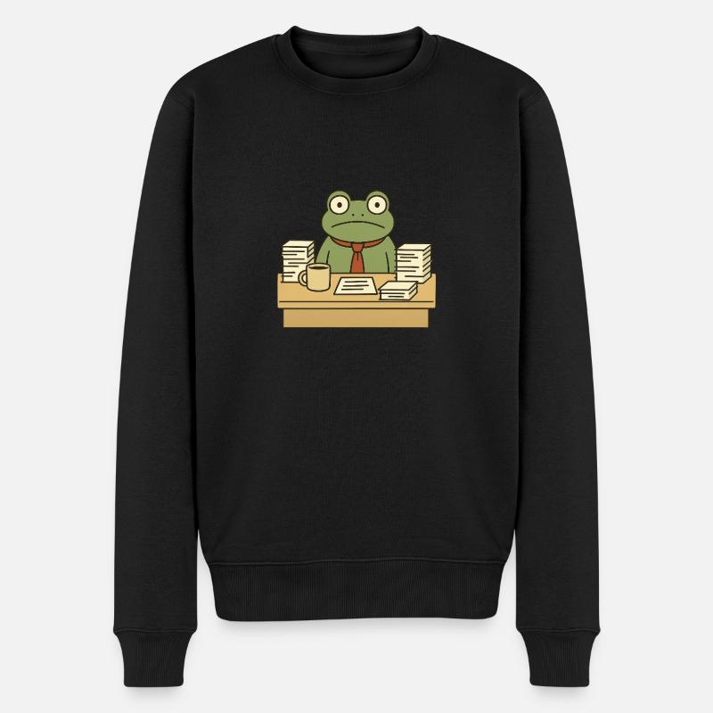 Grenouille d’affaires - Pull Premium bio Homme - noir