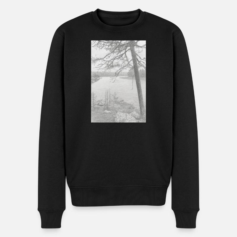 Natur - Männer Premium Bio Pullover - Schwarz
