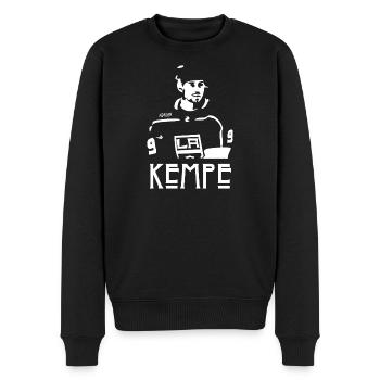 Eishockeyspieler mit Selbstvertrauen - Männer Premium Bio Pullover - Schwarz - Vorne - Nico (187cm)