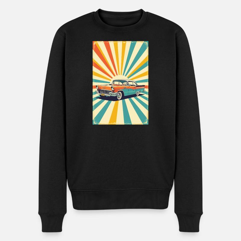 Croiseur rétro - Pull Premium bio Homme - noir