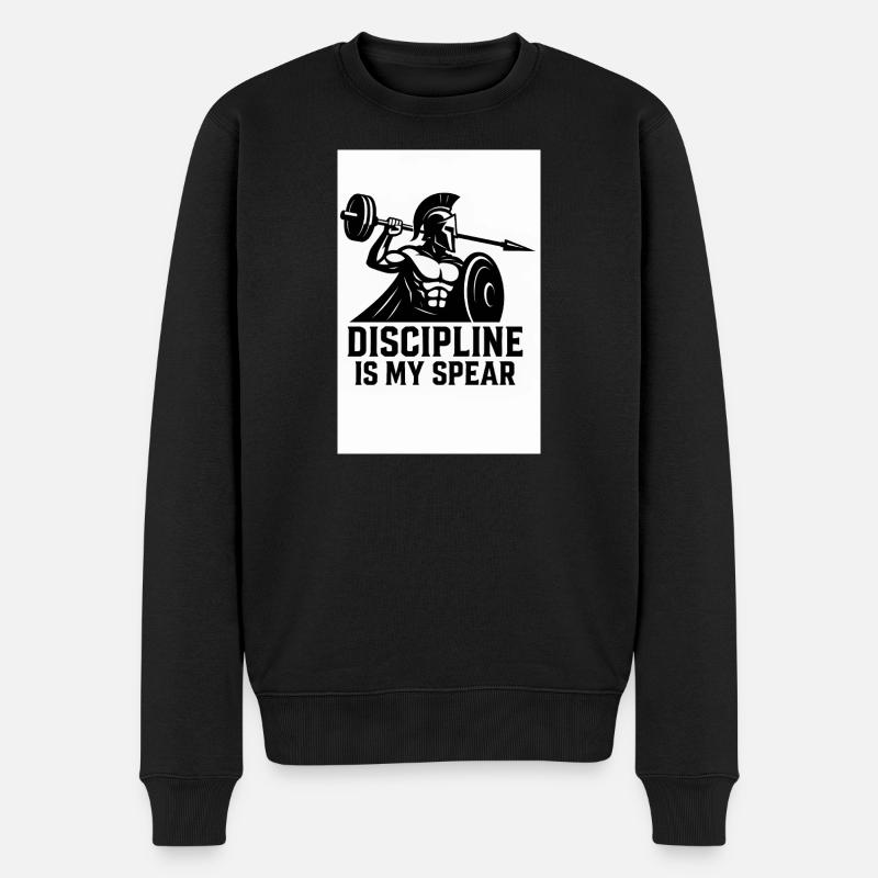 Discipline spartiate – Lance d’haltères - Pull Premium bio Homme - noir