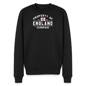 Englands Cambridge-Emblem - Männer Premium Bio Pullover - Schwarz - Vorne - Nico (187cm)
