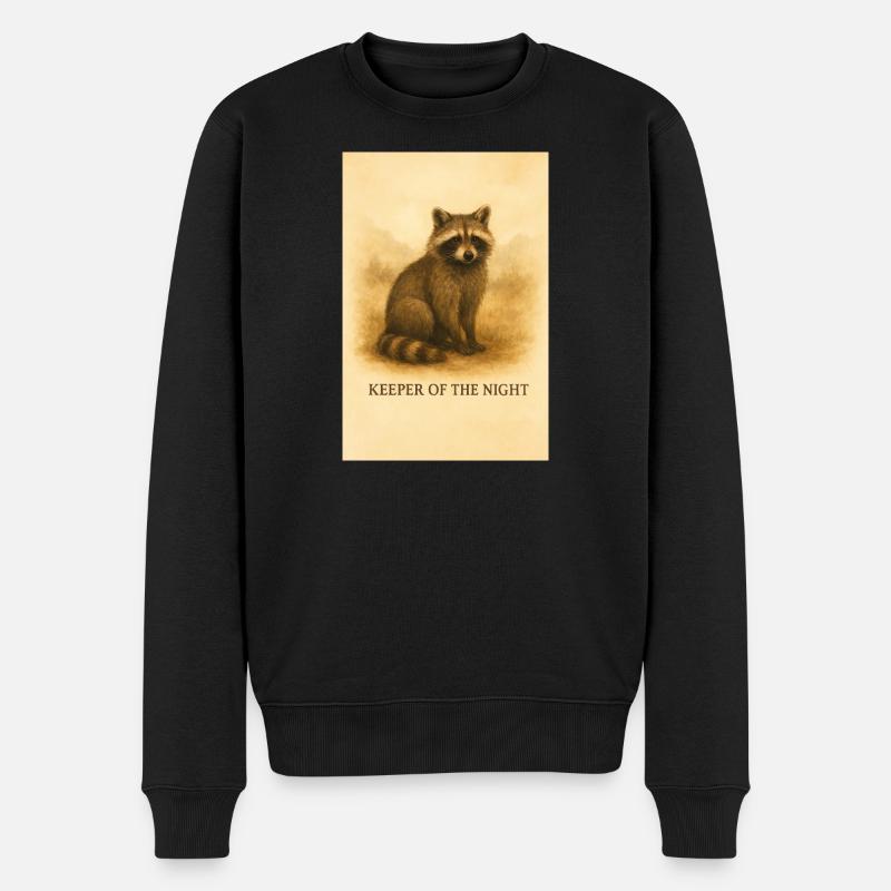 Gardien de la nuit raton laveur - Pull Premium bio Homme - noir