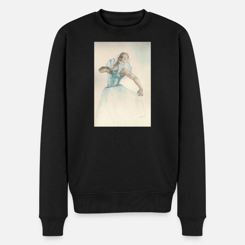 Zarte Ballerina Blau - Männer Premium Bio Pullover - Schwarz