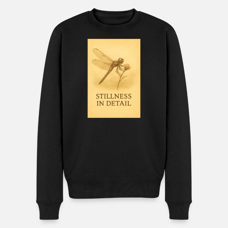 Silence dans les détails, Libellule. - Pull Premium bio Homme - noir