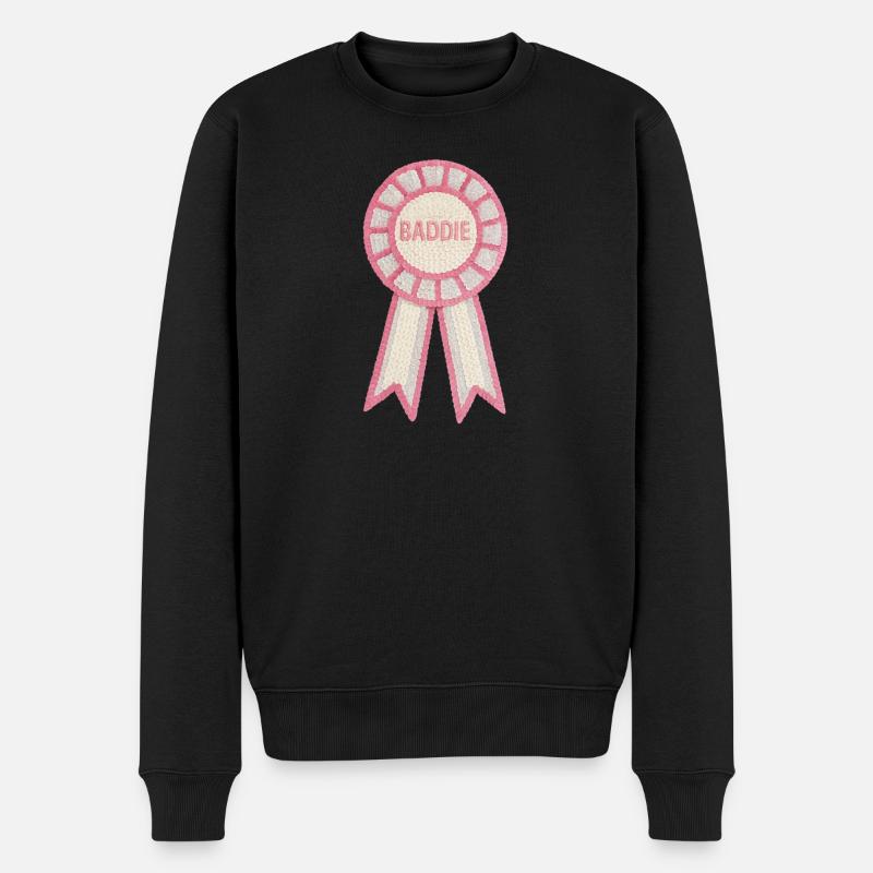 Baddie Rosette Appliqué - Pull Premium bio Homme - noir