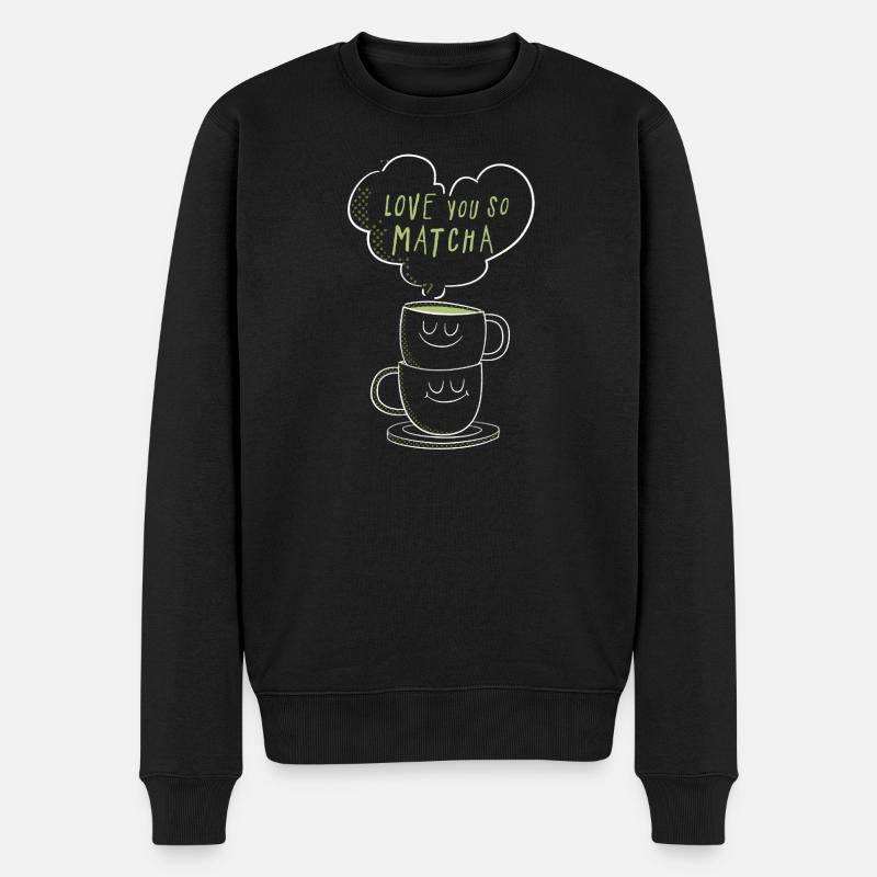 Je t’aime tellement, matcha petit proverbe - Pull Premium bio Homme - noir