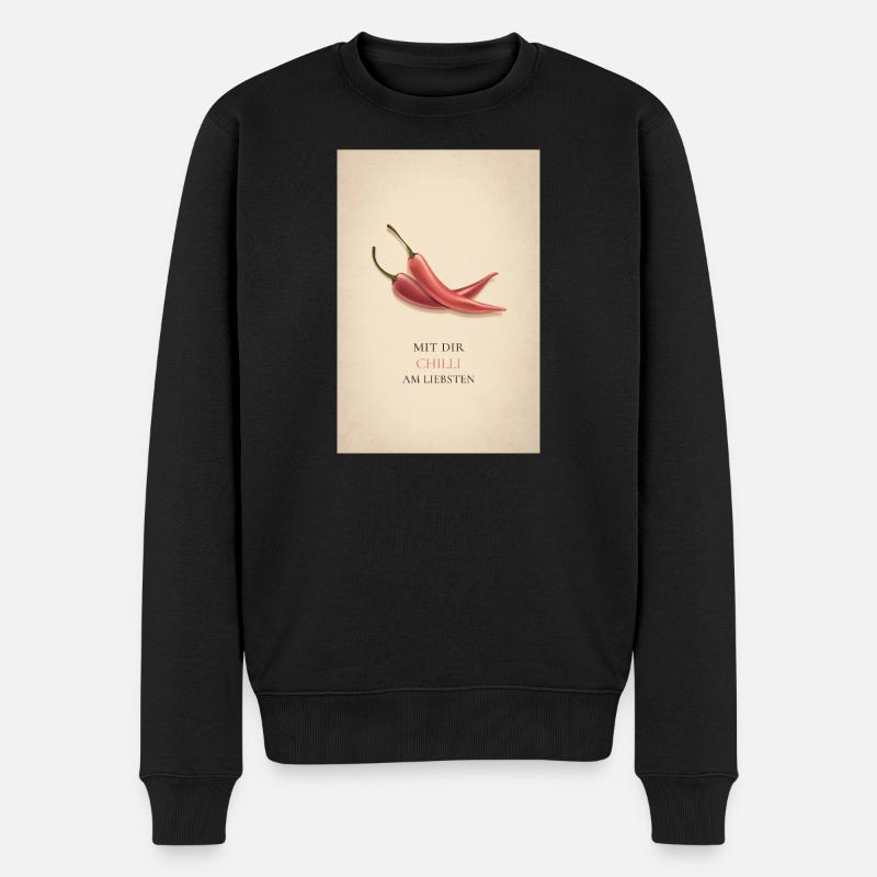 Avec toi, Chilli au meilleur - Pull Premium bio Homme - noir