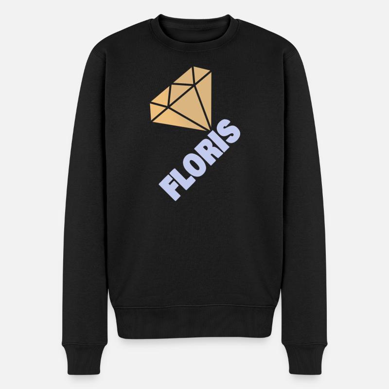 Geschenk für Floris - Männer Premium Bio Pullover - Schwarz