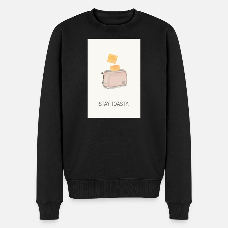Stay Toasty – witziger  Küchen Spruch - Männer Premium Bio Pullover - Schwarz