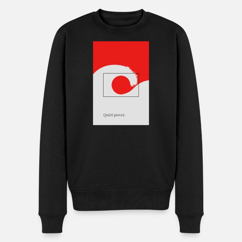 Quiet Power Japan Plakat Minimal Wave Sol - Ekologisk premiumtröja herr - svart