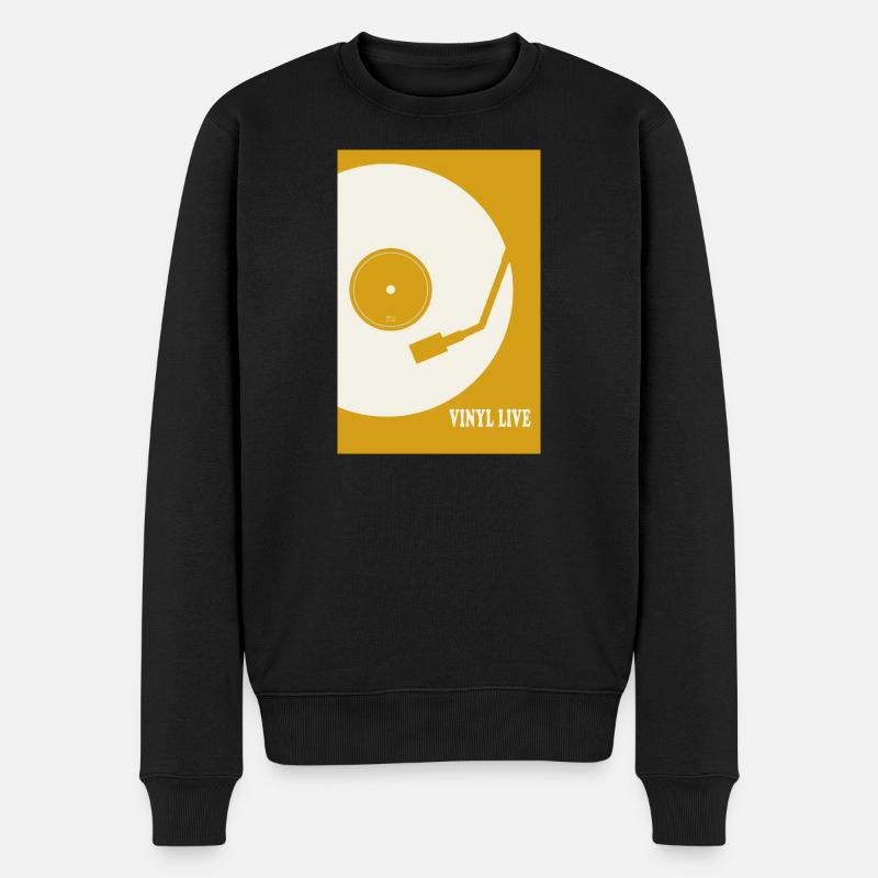 Vinyl Life – Affiche rétro de platine - Pull Premium bio Homme - noir