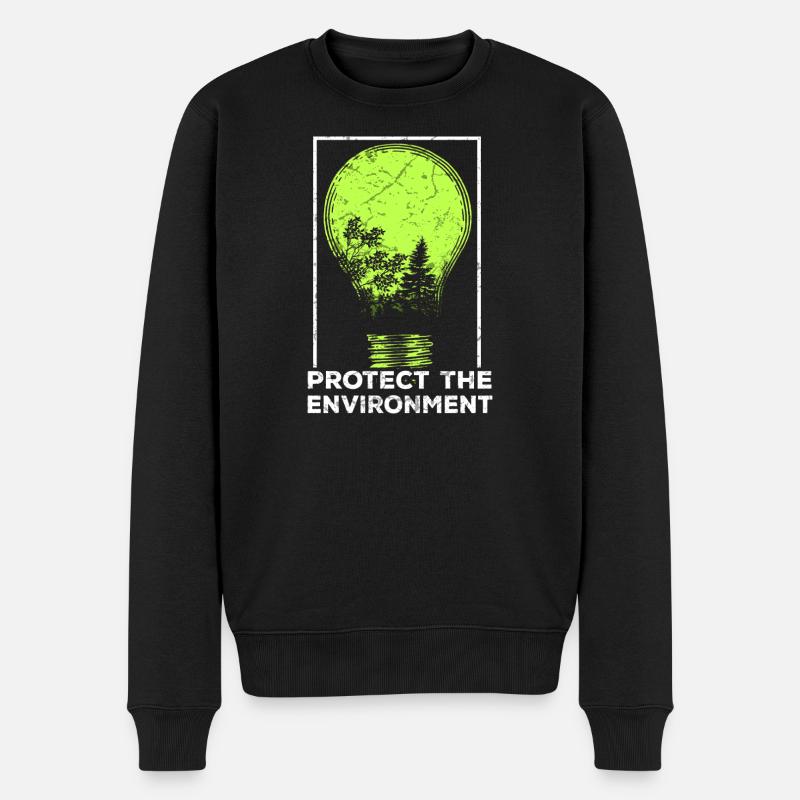 Protect Nature - Männer Premium Bio Pullover - Schwarz