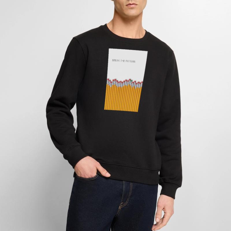 Break the Pattern Minimalist Statement Design Men's Premium Organic Jumper