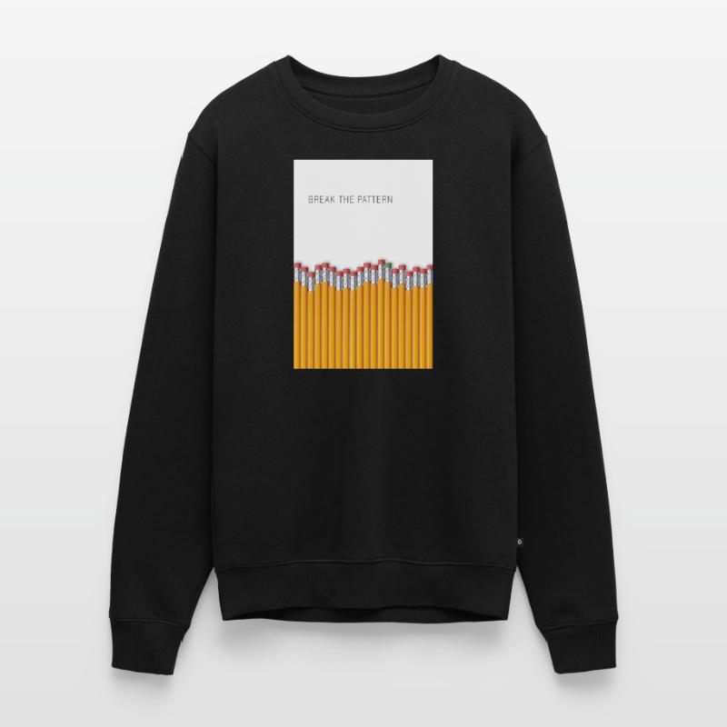Break the Pattern Minimalist Statement Design Men's Premium Organic Jumper