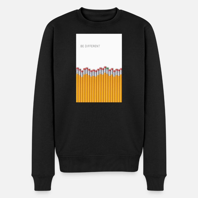 Be Different Minimalist Statement Design - Men's Premium Organic Jumper - black