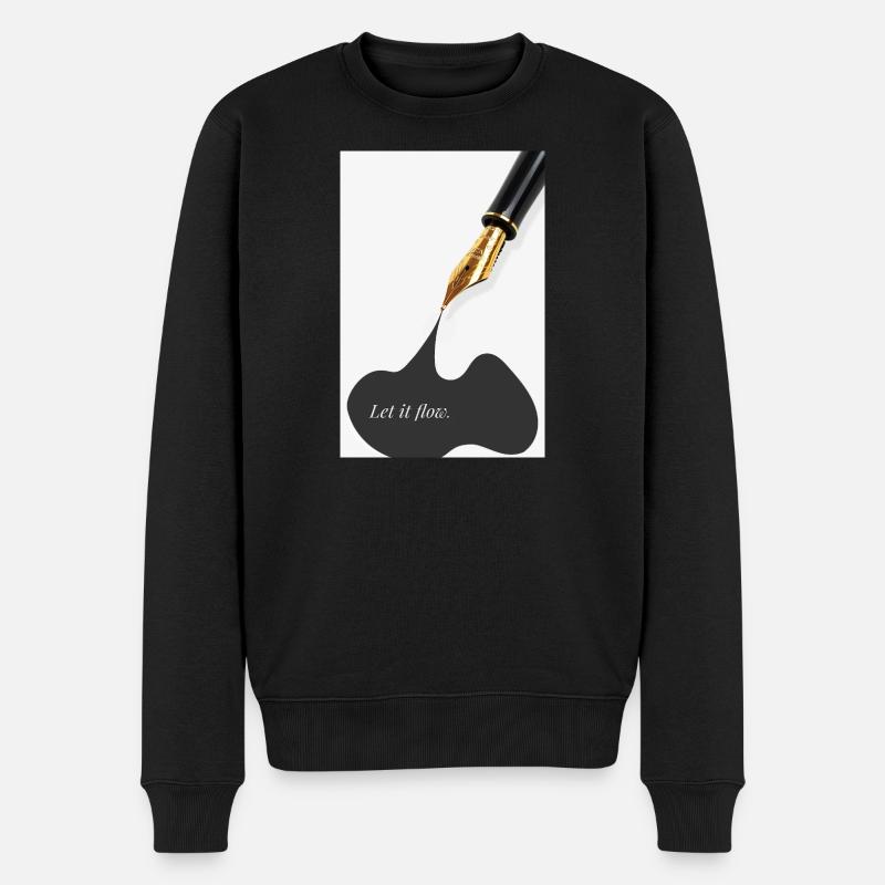 Laissez couler Créativité Motivation Écriture - Pull Premium bio Homme - noir