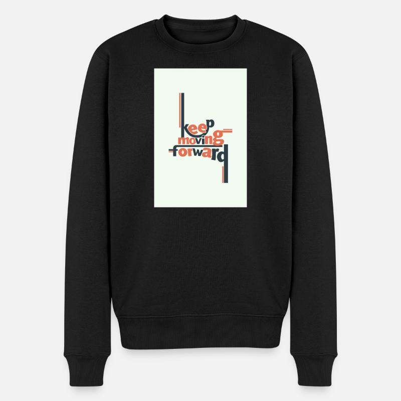 Continuer d’avancer Typographie minimale - Pull Premium bio Homme - noir