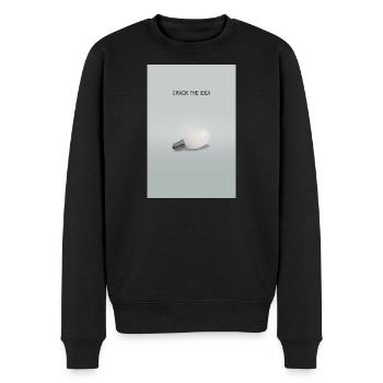 Crack The Idea Motivation Design minimaliste - Pull Premium bio Homme - noir - Devant - Nico (187cm)