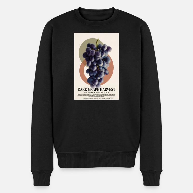 Dunkle Traubenernte - Männer Premium Bio Pullover - Schwarz